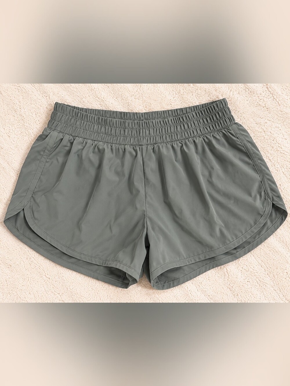 Member's Mark Green Running Shorts Built In Brief Liner Size L